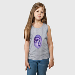 Майка детская хлопок Фиолетовый уличный фонарь в рамке, цвет: меланж — фото 2