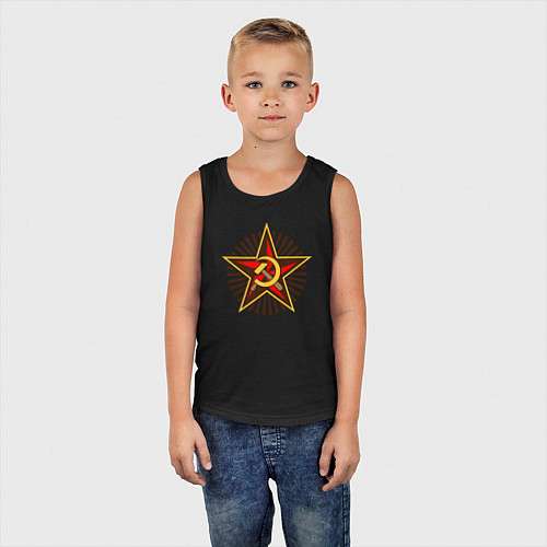 Детская майка Star USSR / Черный – фото 5