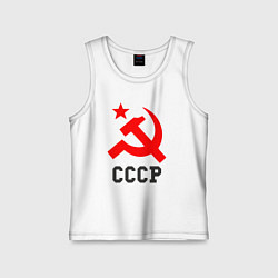 Майка детская хлопок СССР стиль, цвет: белый