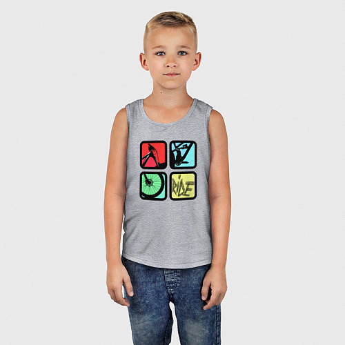 Детская майка Кататься / Меланж – фото 5