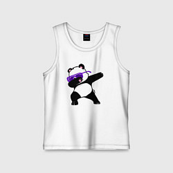 Майка детская хлопок Dab panda, цвет: белый