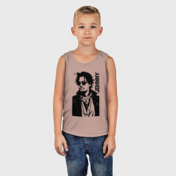 Майка детская хлопок Johnny Depp - graphics, цвет: пыльно-розовый — фото 2
