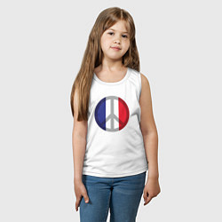 Майка детская хлопок Peace France, цвет: белый — фото 2