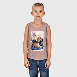 Майка детская хлопок Lumine and Paimon halloween, цвет: пыльно-розовый — фото 2