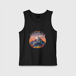 Майка детская хлопок Камчатка зовет, цвет: черный