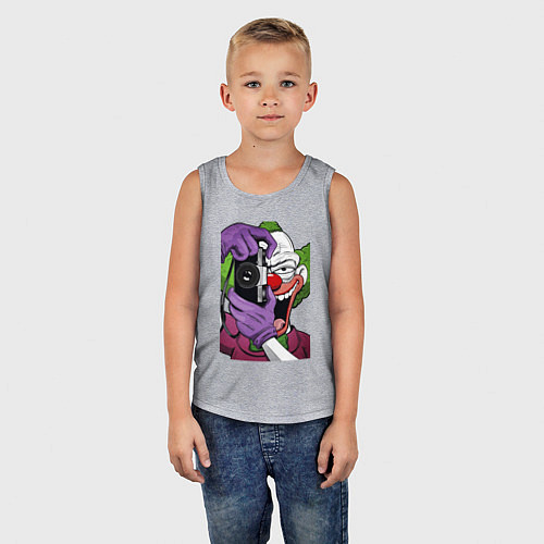 Детская майка Krusty photographer / Меланж – фото 5