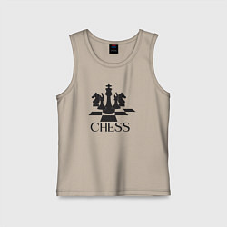 Майка детская хлопок Chess play, цвет: миндальный