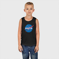 Майка детская хлопок Пицца, цвет: черный — фото 2