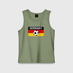 Майка детская хлопок Football Germany, цвет: авокадо