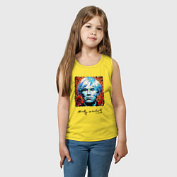 Майка детская хлопок Andy Warhol - celebrity, цвет: желтый — фото 2
