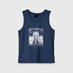 Майка детская хлопок Санеми шинадзугава - столп ветра, цвет: тёмно-синий