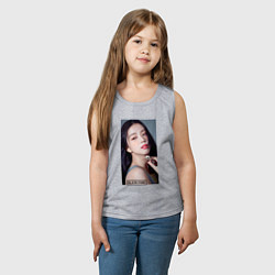 Майка детская хлопок Kim Jisoo, цвет: меланж — фото 2