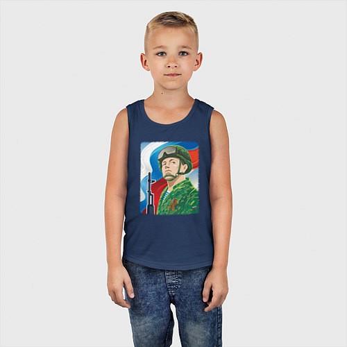 Детская майка Солдат России / Тёмно-синий – фото 5