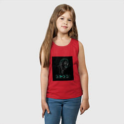 Майка детская хлопок Неоновый Сальвадор Дали, цвет: красный — фото 2