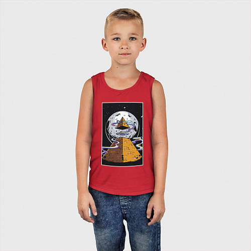 Детская майка Alien UFO / Красный – фото 5