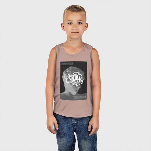 Детская майка Антиной star / Пыльно-розовый – фото 5