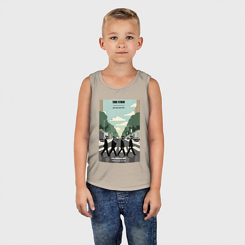 Детская майка Skibidi toilet Beatles cameramen / Миндальный – фото 5