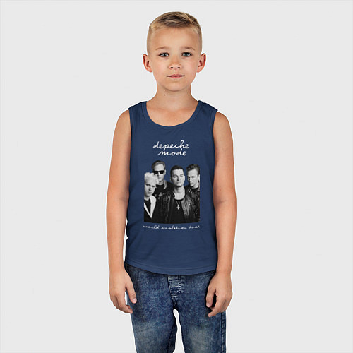 Детская майка Depeche Mode World Violation Tour Band / Тёмно-синий – фото 5
