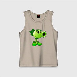 Майка детская хлопок Повторитель горохострел, цвет: миндальный