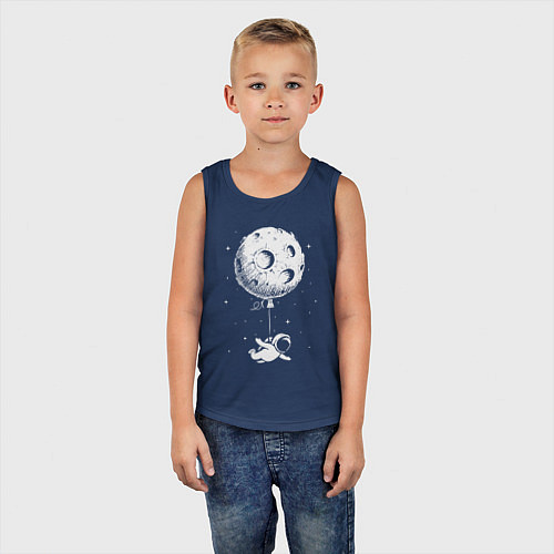 Детская майка Moon balloon / Тёмно-синий – фото 5