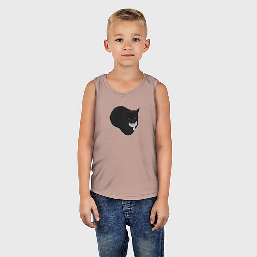 Детская майка Maxwell cat / Пыльно-розовый – фото 5