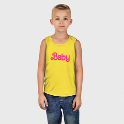 Майка детская хлопок Ребенок Барби, цвет: желтый — фото 2