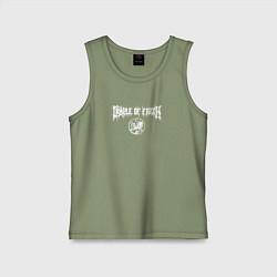 Майка детская хлопок Cradle of Filth: emblem, цвет: авокадо