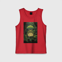 Майка детская хлопок Тоторо мой сосед, цвет: красный