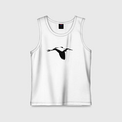 Майка детская хлопок Аист трафарет, цвет: белый