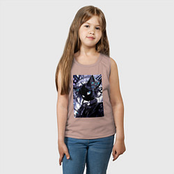 Майка детская хлопок Кибер кисуля - нейросеть, цвет: пыльно-розовый — фото 2