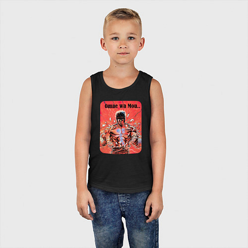 Детская майка Кулак северной звезды: omae wa mou shindeiru / Черный – фото 5