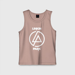 Майка детская хлопок Linkin Park logo, цвет: пыльно-розовый