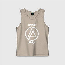 Майка детская хлопок Linkin Park logo, цвет: миндальный