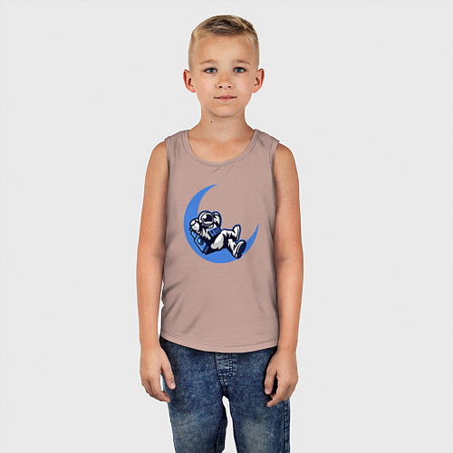 Детская майка Space chill / Пыльно-розовый – фото 5