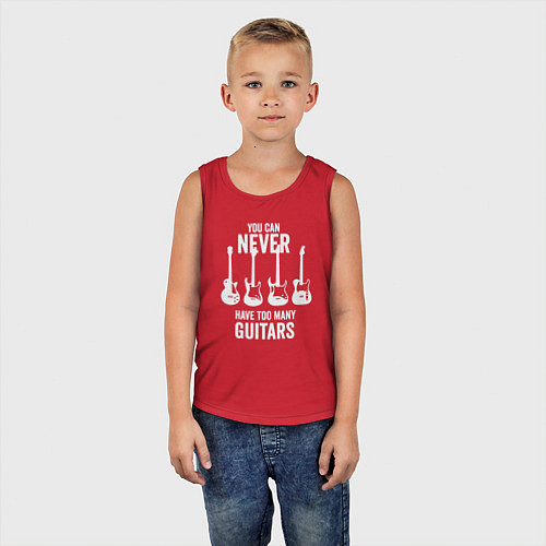 Детская майка Гитар много не бывает / Красный – фото 5