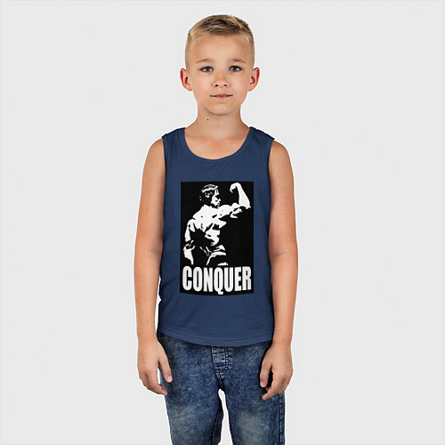 Детская майка Арнольд - конкурируй / Тёмно-синий – фото 5