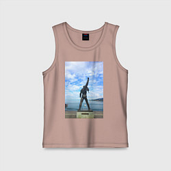 Майка детская хлопок Памятник Фредди Меркюри в Монтрё, цвет: пыльно-розовый