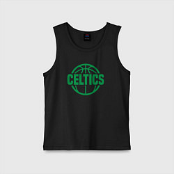 Майка детская хлопок Celtics ball, цвет: черный