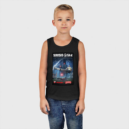 Детская майка Serious Sam 1 - second encounter / Черный – фото 5
