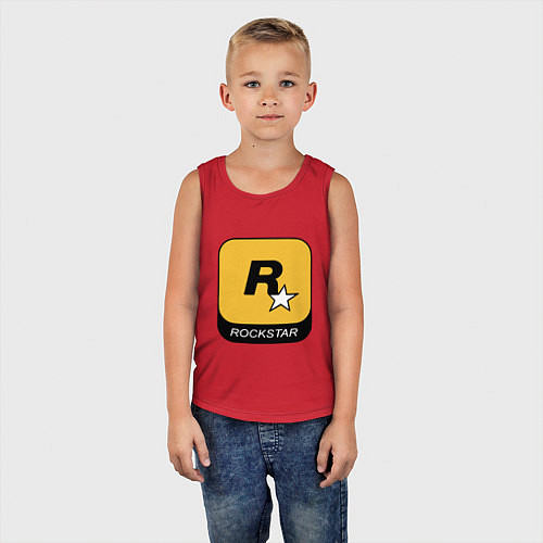 Детская майка Rockstar / Красный – фото 5