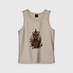 Майка детская хлопок Мэй Боровски в костюме, цвет: миндальный