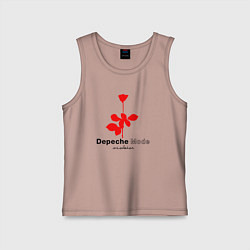 Майка детская хлопок Depeche Mode - Violator album logo, цвет: пыльно-розовый