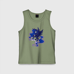 Майка детская хлопок Принцесса Луна из My Little Pony в кино, цвет: авокадо