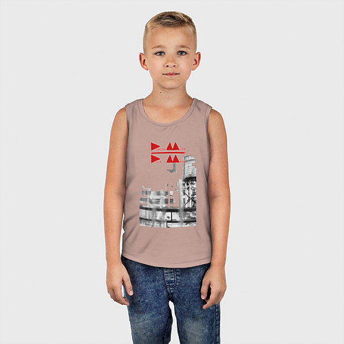 Детская майка Depeche Mode - Delta Machine tour logo / Пыльно-розовый – фото 5