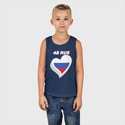 Майка детская хлопок 48 регион Липецкая область, цвет: тёмно-синий — фото 2