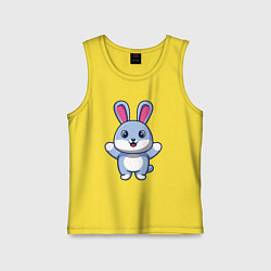 Майка детская хлопок Hello bunny, цвет: желтый