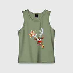 Детская майка Праздничный олень