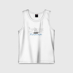 Майка детская хлопок Дух приключений, цвет: белый