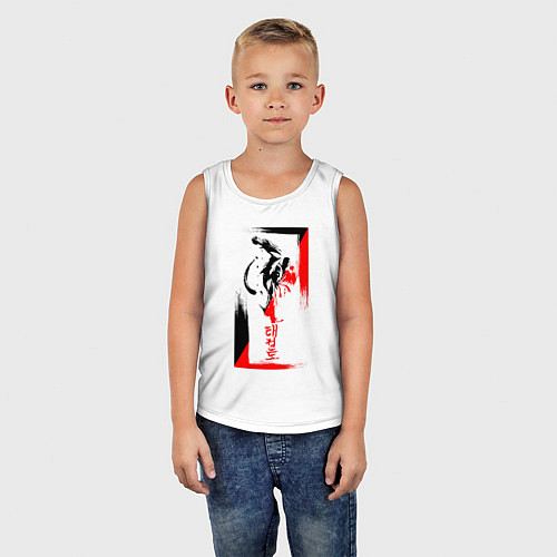 Детская майка Боевые искуства black and red / Белый – фото 5