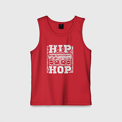 Майка детская хлопок Hip hop life, цвет: красный